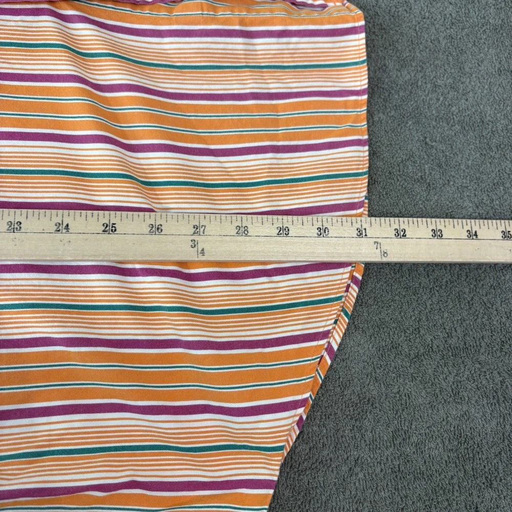 Polo Ralph Lauren Button Down Shirt Mens XL Orange Estate Sport Striped Cotton